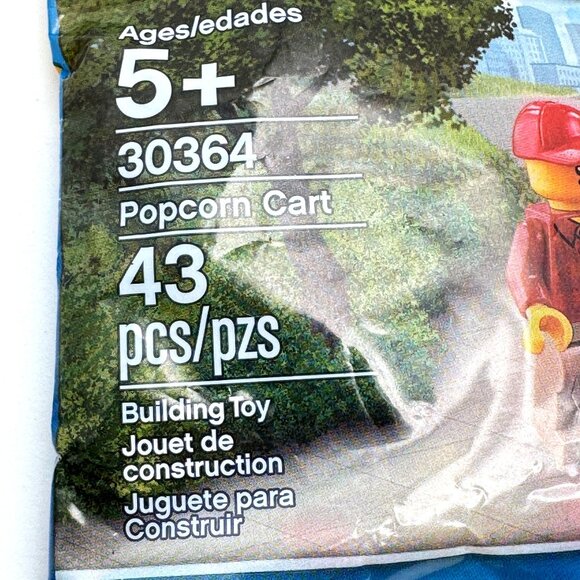 LEGO City Popcorn Cart 30364 NEW Sealed Building Toy 43 Pieces Collectible Set - Picture 6 of 6